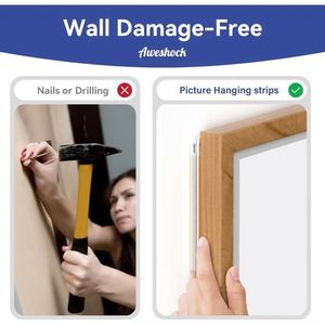 12 Pairs Punch Free Double Sided Tape Adhesive Strips Picture Hanging Mounting Heavy Duty Pads <b>Poster</b> <b>Frame</b> Home Decor - Product Image 4