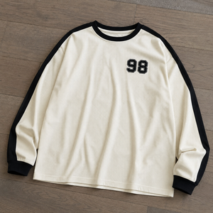 <span class=keywords><strong>T</strong></span>-<span class=keywords><strong>shirt</strong></span> Homme 100% Coton Couleur Unie Manches Longues <span class=keywords><strong>Blanc</strong></span> Scolaire Pour Transfert La Mode Haut de Gamme - Product Image 1