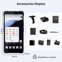 Estado de los productos en stock y tamaño de pantalla de 6 pulgadas Android 1d/2d Escáner de código de barras PDA de mano 8GB RAM + 128GB ROM