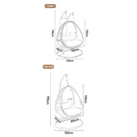 Chaise suspendue pivotante en rotin pour balcon et jardin, style moderne, prix de gros, pour la maison