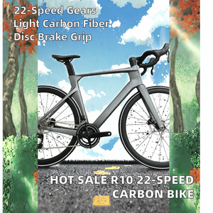 Vélo de Course Léger R10 à 22 Vitesses en Fibre de Carbone avec Freins à Disque et Pédales Aérodynamiques – Offre Spéciale - Product Image 2