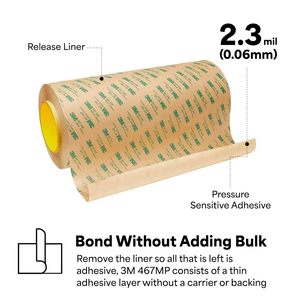 Originele <span class=keywords><strong>3M</strong></span> 200MP Serie Tape <span class=keywords><strong>3M</strong></span> 467mp Transfer Dubbelzijdige Tape voor het verlijmen van metalen naamplaatjes Hoge Temperatuur Tape - Product Image 3