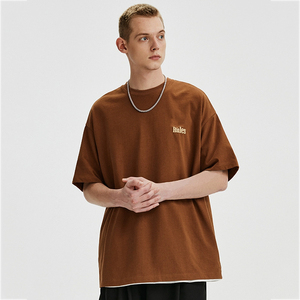 T-shirts pour hommes de grande taille personnalisés de haute qualité, en coton, à imprimé gonflé, lourds et de forme ample - Product Image 2