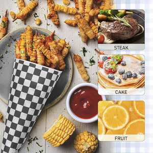 Papel Antigrasa para Empacar Hamburguesas, Papas Fritas y Pollo Frito, con Logotipo Impreso Personalizado al por Mayor, de Calidad Alimentaria y Recubierto de PE - Product Image 2