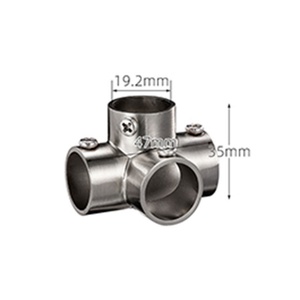 Raccord en T à angle droit en alliage ou acier inoxydable moulé sous pression pour main courante - Product Image 5
