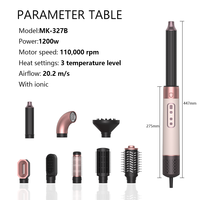 Styler à air chaud de salon, finition brillante, moteur BLDC, 3 niveaux de chaleur, finition lisse, styler à air chaud