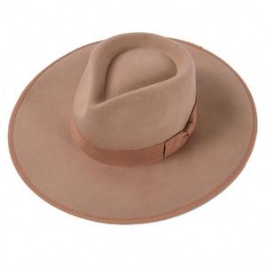 Wholesale 100% <b>Wool</b> Women Men Fedora Hat Wide Brim - Product Image 6