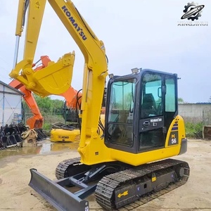 Mini-excavatrice Komatsu56 d'occasion, 5 tonnes, godet de 0,2 m³, marque japonaise d'origine, petite excavatrice de chantier, faible nombre d'heures, bon état - Product Image 4