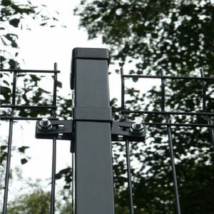 Panneaux <span class=keywords><strong>de</strong></span> clôture incurvés 3D pour extérieur, 8 pieds avec construction à plis en V - <span class=keywords><strong>Grillage</strong></span> soudé galvanisé et enduit pour aires <span class=keywords><strong>de</strong></span> jeux et écoles - Product Image 2