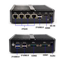 Mini PC Télétravail Edge 4x2.5GbE I226-V Appareil de Sécurité Intel Celeron J6412 PfSense OPNsense Passerelle VPN SOHO pour Équipes Distantes