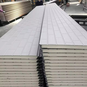 단열 방화 암면 PIR 폴리우레탄 PU 지붕 금속 벽 패널 조립식 창고용 샌드위치 패널 - Product Image 5