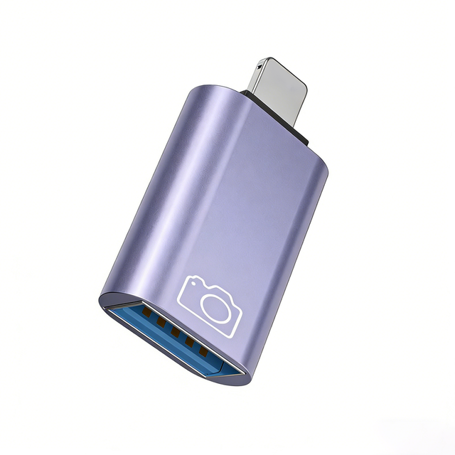 Custom USB-A Female to iphone OTG Adapter for Connecting USB Flash Drives USB 3.0 Date Transfer Adapter Compatible with iPhone