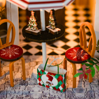 Offre Spéciale Cadeaux de Noël PC2319 Maison de Poupées Miniature en Bois DIY Kit Maison de Poupées Miniature