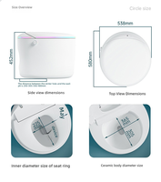 WC intelligent à économie d'eau à double chasse, directement de l'usine, pour salles de bain modernes, bidet intelligent pour la construction résidentielle neuve