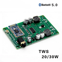 Carte amplificateur Bluetooth TWS Mono 30W/20W Stéréo sans fil avec circuit imprimé amplificateur