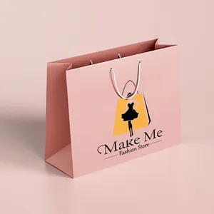 Wholesale Custom Pink Boutique Retail Shopping Bags For Business Promotion