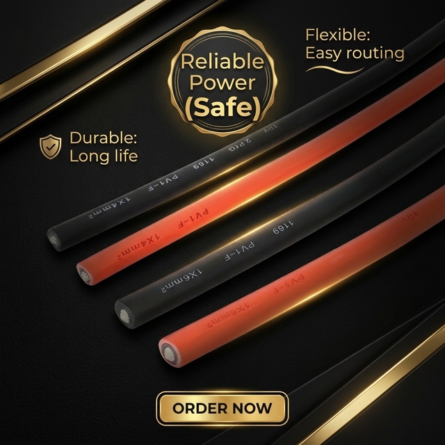 6mm2 UV Resistant XLPE Insulated Solar PV DC Power Cable IP65 Rated for Solar Systems