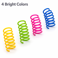 Jouets à mâcher pour chats et chiens, balles durables en plastique écologique, modernes, pour la chasse en intérieur, ressorts colorés