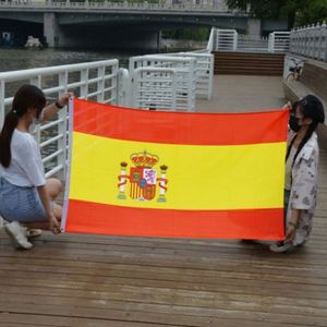 ธงสเปนคุณภาพสูงราคาถูก ขนาด 3x5 ฟุต 90x150 ซม. ขนาดสั่งทำได้ ธงชาติทั่วโลก - Product Image 2