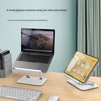 Support de tablette pour ordinateur de bureau BONERUY, support de lecture rotatif à 360 degrés en métal, support de livre pliable réglable en hauteur, modèle R19