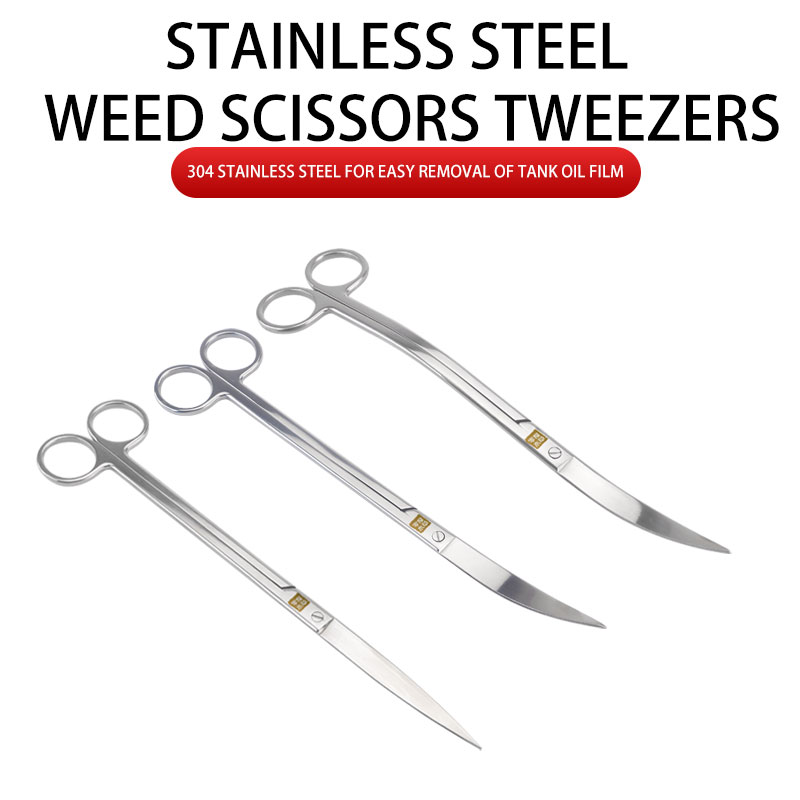 ZRDR Aquatic Plant Stainless Steel Tweezers Scissor Spatula Planted Aquarium Tools Set & Aquarium Starter Kit