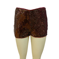 Shorts à paillettes pour femmes, style streetwear, taille basse, coupe ajustée, ceinture élastique, polyvalents, pour le Mardi Gras, shorts de danse pour filles, hot pants