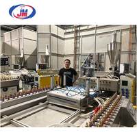 Machine d'extrusion de panneaux muraux en plastique à vis simple à haute productivité automatique, contrôle PLC pour profilés