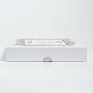 2件两件式方形礼品盒包装高级顶部和底部盒精油纹理礼品盒，带插入物 - Product Image 5