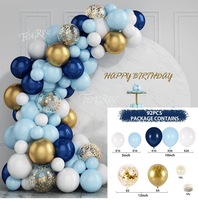 Arche de ballon en Latex bleu ensemble anniversaire fête des mères décorations de fête de remise des diplômes ballons jetables écologiques pour filles hommes