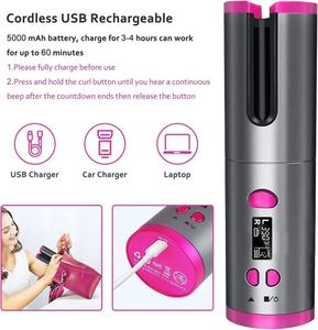 Rizador de Pelo Inteligente Recargable, Inalámbrico, Automático, Portátil, Mini Herramienta para Rizar, Venta al Por Mayor - Product Image 4