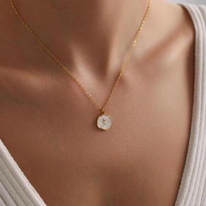 गर्म बिक्री ज्यामितीय एनमेल हार थोक रचनात्मकता पेलेंट फैशन महिलाओं उपहारों के लिए गहने - Product Image 6