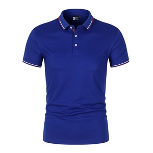 Moda barato bordado logo joven caballero verano Polo negocios manga corta Camiseta - Product Image 2