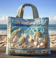 Sac fourre-tout matelassé en toile à imprimé numérique 3D, motif animaux de la ferme et plantes, en polyester, toutes saisons, en stock, pour la vente en gros et les cadeaux