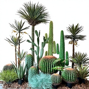 Cactus artificiel en plastique, fausse boule de cactus <span class=keywords><strong>du</strong></span> désert, grande pièce décorative pour aménagement sous escalier - Product Image 1