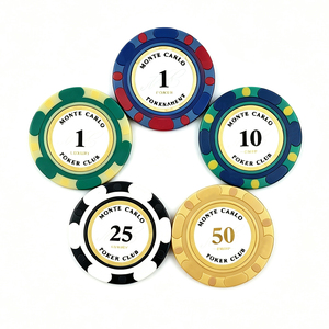 ชุดชิปโป๊กเกอร์หรูหราแบบกำหนดเอง วัสดุ ABS ดีไซน์ทนทานสำหรับเกมพนัน ใช้งานได้หลากหลาย - Product Image 1