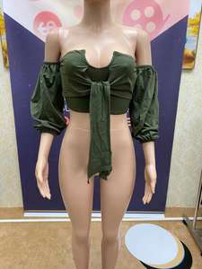 Consegna Rapida Top a Maniche Lunghe con Spalle Scoperte <span class=keywords><strong>Moda</strong></span> Femminile Casual Camicie <span class=keywords><strong>Abbigliamento</strong></span> Bluse da <span class=keywords><strong>Donna</strong></span> e Top Corti Sexy - Product Image 5