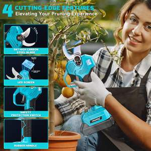 Sécateur électrique sans fil 20V professionnel, batterie lithium, <span class=keywords><strong>pour</strong></span> arbres de jardin, lames en acier SK5, avec poignée en caoutchouc TPR - Product Image 6