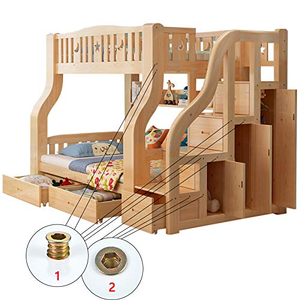 Thép không gỉ M6 M8 <span class=keywords><strong>M10</strong></span> ổ đĩa đồng thau đồ nội thất gỗ <span class=keywords><strong>Nut</strong></span> kết nối bên trong Hex chèn hạt với Chicago vít - Product Image 3