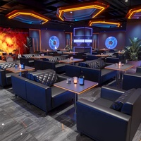 Ensemble de Mobilier LED de Discothèque, Bar Lounge Lumineux, Chaises et Table de Salle à Manger, Canapé KTV Chicha