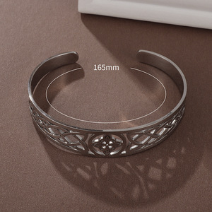 Women's &amp; Men's Witch <strong>Knot</strong> <strong>Bracelet</strong> - Adjustable Open Cuff Stainless Steel Bangles <strong>Knot</strong> Jewelry for Men and Women NZBR-00156 - Product Image 4