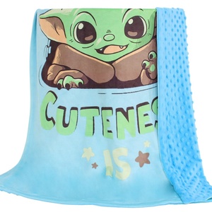 Manta a lunares Minky impresa Yoda supersuave para bebés y adultos <span class=keywords><strong>Amazon</strong></span> gran oferta - Product Image 5