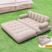 Canapé-lit pliable gonflable pour l'extérieur Matelas pneumatique automatique Imperméable Double chaise de camping Support stable Utilisation pour 2 à 4 personnes