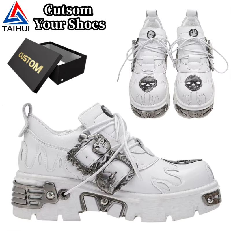 Man Genuine Leather Shoes Niche Punk