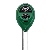 3-en-1 pH-mètre du sol Mesure de l'humidité, de la température et de l'humidité Affichage numérique Matériau ABS pour le jardinage Agriculture Extérieur