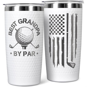 Vaso Térmico de Acero Inoxidable de Doble Pared de 20oz con Diseño de Palo de Golf, Taza de Viaje con Impresión de Palo de Golf, Regalo Personalizado para Golfistas - Product Image 2