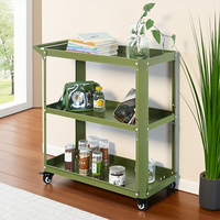 Chariot à outils Maorong en acier antivol, verrouillable, étanche, avec revêtement en poudre, OEM OBM, chariot professionnel pour barbier, capacité de charge de 300 kg
