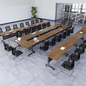 Bàn Tập Gấp Và Ghế Dải Ghép Nối Kết Hợp Bàn Văn Phòng Hội Nghị Bàn Học Sinh Đôi Bàn Bên Di Chuyển Được - Product Image 5