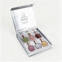 Boîte vide en carton personnalisée pour bouteille de soin des ongles en gel Boîtes magnétiques en papier pour vernis à ongles Boîte d'emballage de parfum biodégradable