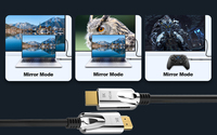 Kabel HDMI VCOM 3 Meter 10ft Kepang HDR 4K 8K 60Hz untuk Monitor, Layar, dan HDTV