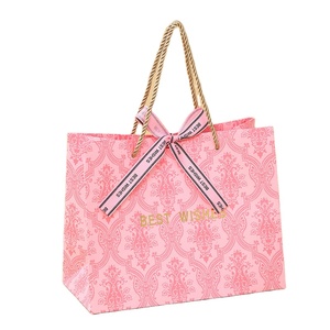 Wholesale Eco-Friendly <b>Biodegradable</b> Portable <b>Paper</b> Gift Bag Recyclable Custom Logo Cotton Rope Handle Exhibition Cosmetic - Product Image 2